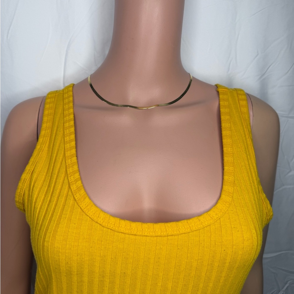925 Gold snake chain choker necklace (have a few nicks)